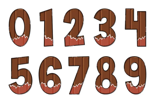 Handgefertigte Schokoladenbriefe Farbe Kreative Kunst Typografisches Design — Stockvektor
