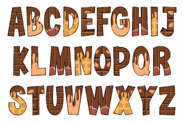 手工制作的巧克力信 彩色创意艺术字体设计 — 图库矢量图片