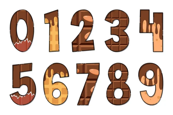 Cartas Chocolate Hechas Mano Color Arte Creativo Diseño Tipográfico — Vector de stock