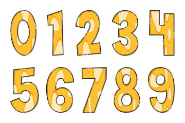 El yapımı Peynir Erimesi. Renkli Yaratıcı Sanat Tipografik Tasarımı