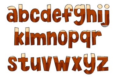 El yapımı Bira Harfleri. Renkli Yaratıcı Sanat Tipografik Tasarımı