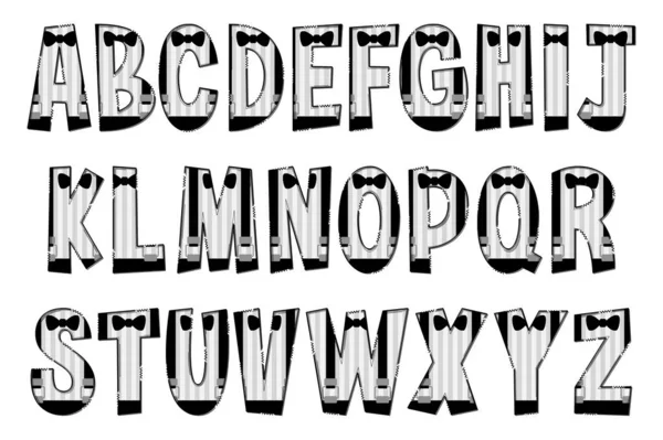 Handgefertigte Little Man Letters Farbe Kreative Kunst Typografisches Design — Stockvektor