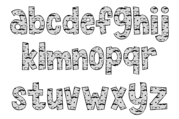Handcrafted Gentlemen Letters Couleur Créatif Art Typographique Design — Image vectorielle