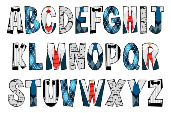 Lettres Artisanales Fête Des Pères Couleur Créatif Art Typographique Design — Image vectorielle