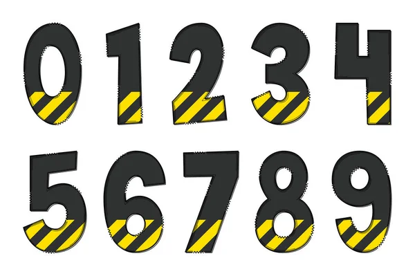 Handgefertigt Unter Konstruktionsnummern Farbe Kreative Kunst Typografisches Design — Stockvektor