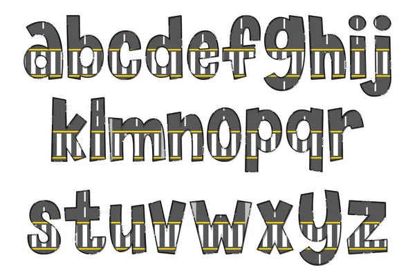 Handgefertigte Crosswalk Letters Farbe Kreative Kunst Typografisches Design — Stockvektor