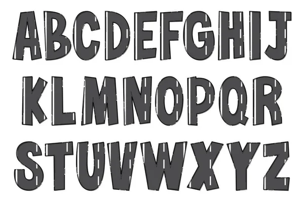 Handgefertigte Highway Letters Farbe Kreative Kunst Typografisches Design — Stockvektor