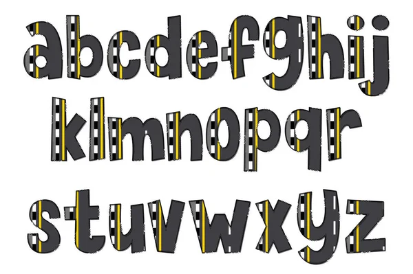 Handcrafted Sidewalk Letters Color Creative Art Typographic Design — Stock Vector