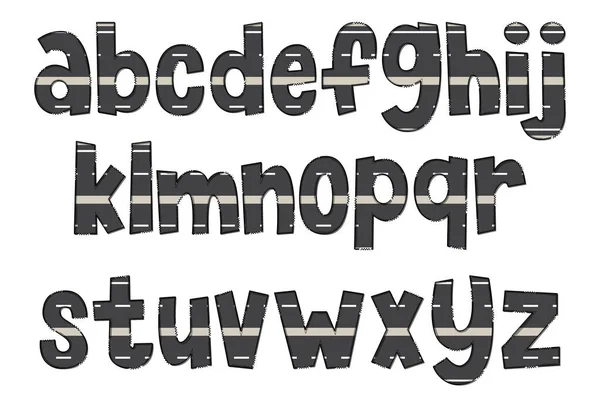 Handcrafted Asphalt Road Letters Color Creative Art Typographic Design — Stock Vector