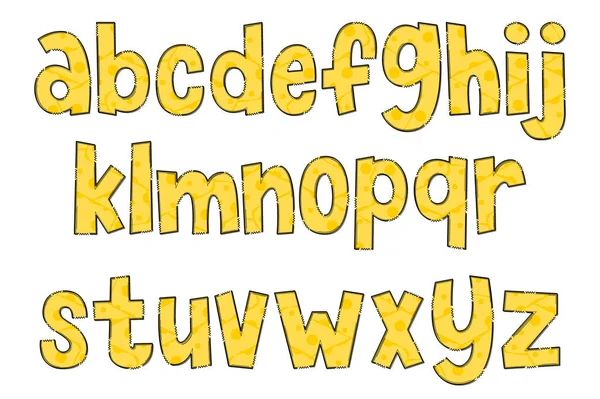 手工制作的奶酪片 彩色创意艺术字体设计 — 图库矢量图片