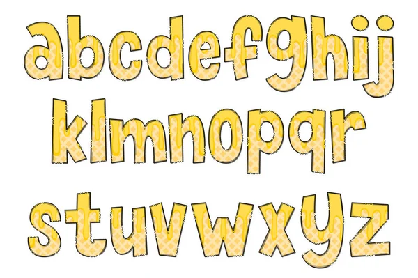 Буквы Сыром Ручной Работы Color Creative Art Типографический Дизайн — стоковый вектор