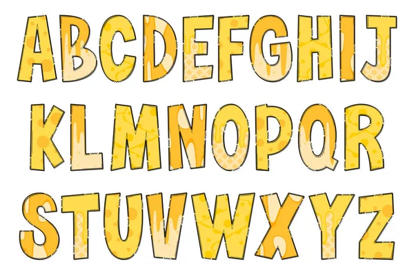 手工制作的 说奶酪信 彩色创意艺术字体设计 — 图库矢量图片