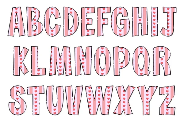 Простые Любовные Письма Ручной Работы Color Creative Art Типографический Дизайн — стоковый вектор
