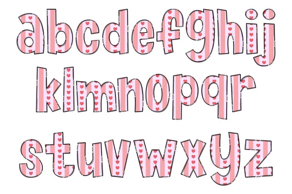 Handgemaakte Eenvoudige Liefdesbrieven Kleur Creatieve Kunst Typografisch Ontwerp — Stockvector