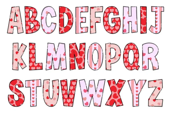 Fait Main Lettres Amour Couleur Créatif Art Typographique Design — Image vectorielle
