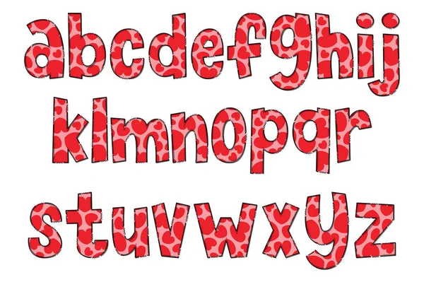 Handgefertigte Große Liebesbriefe Farbe Kreative Kunst Typografisches Design — Stockvektor