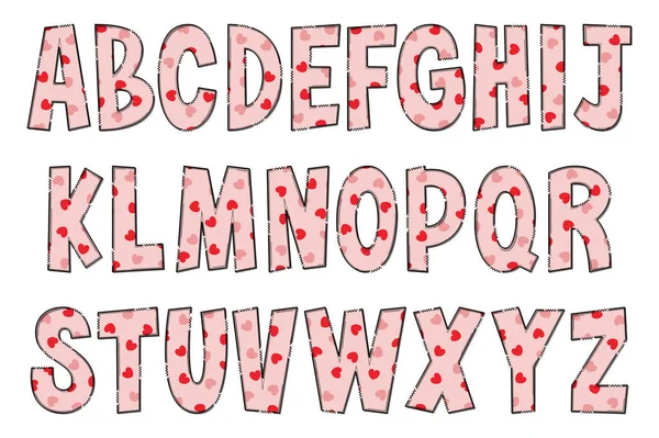 Handcrafted Love Love Letters Typografický Design Barevného Kreativního Umění — Stockový vektor