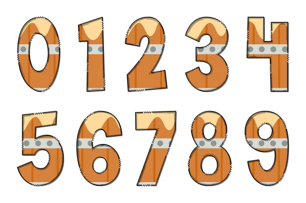 Handcrafted Delicious Beer Numbers Color Creative Art Typographic Design — Stock Vector