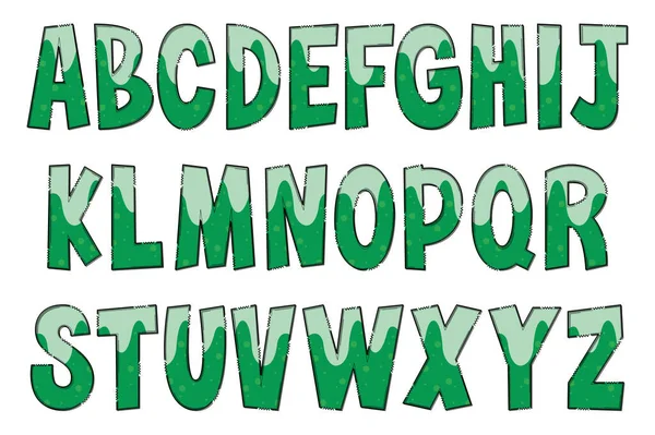 Handcrafted Green Beer Letters Color Creative Art Typographic Design — Stock Vector