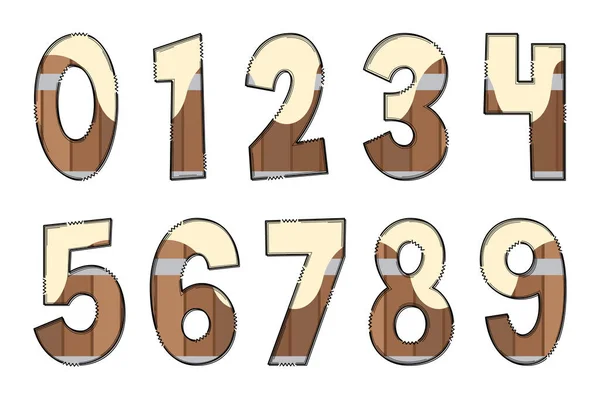 Numéros Bière Racine Artisanale Couleur Créatif Art Typographique Design — Image vectorielle