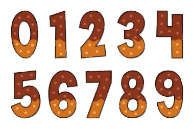 Sevimli el yapımı sonbahar burada numara seti