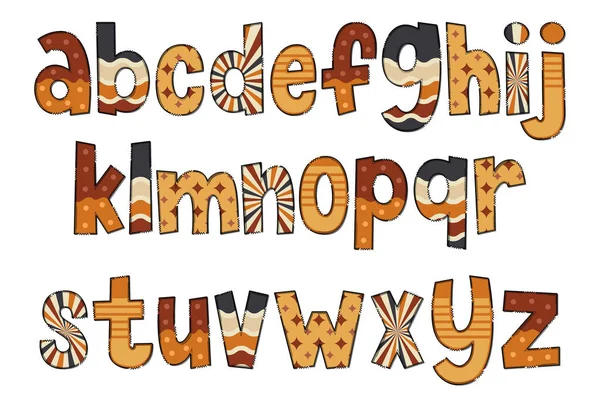 Adorable Handcrafted Autumn Vibes Font Set — Stock Vector