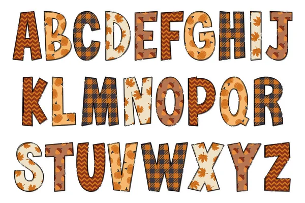 Adorable Handcrafted Hello Fall Font Set — Stock Vector