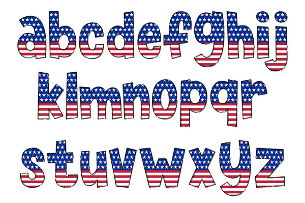 可敬的手工制作的美国荣耀字体套装 — 图库矢量图片