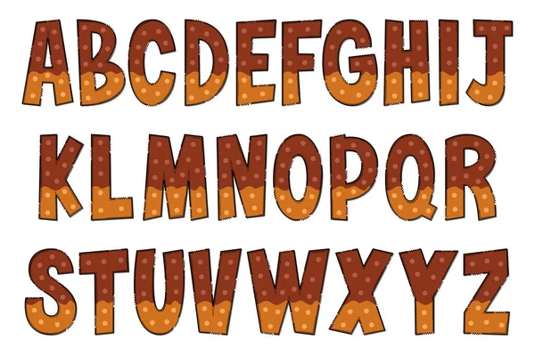 Adorable Handcrafted Autumn Here Font Set — Wektor stockowy