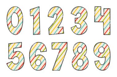 El yapımı Mutlu Noeller Numarası. Renkli Yaratıcı Sanat Tipografik Tasarımı