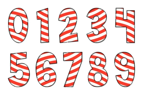 Ručně Dělané Veselé Vánoce Číslo Typografický Design Barevného Kreativního Umění — Stockový vektor