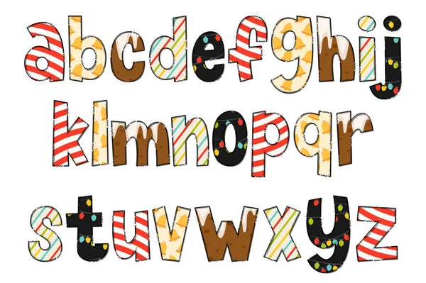 手工制作的圣诞快乐信 彩色创意艺术字体设计 — 图库矢量图片