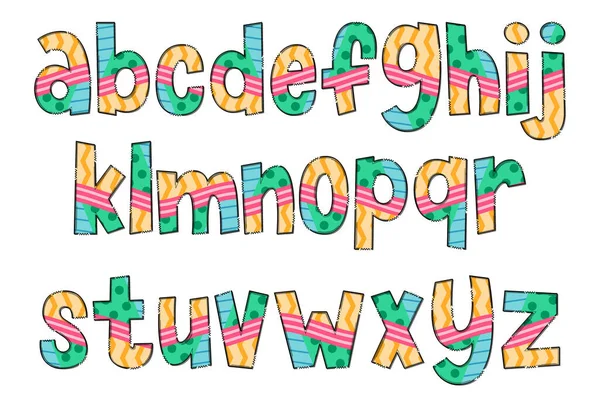 Многоцветные Геометрические Письма Ручной Работы Color Creative Art Типографический Дизайн — стоковый вектор