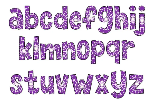 Handgemaakte Halloween Party Letters Kleur Creatieve Kunst Typografisch Ontwerp — Stockvector
