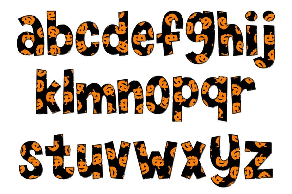 Cartas Halloween Hechas Mano Color Arte Creativo Diseño Tipográfico — Vector de stock