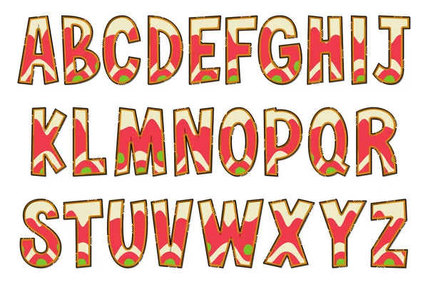 Artisanat Noël Cookie Letters Couleur Créatif Art Typographique Design — Image vectorielle