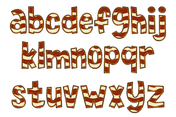 Lettres Artisanales Sur Les Aliments Sucrés Couleur Créatif Art Typographique — Image vectorielle