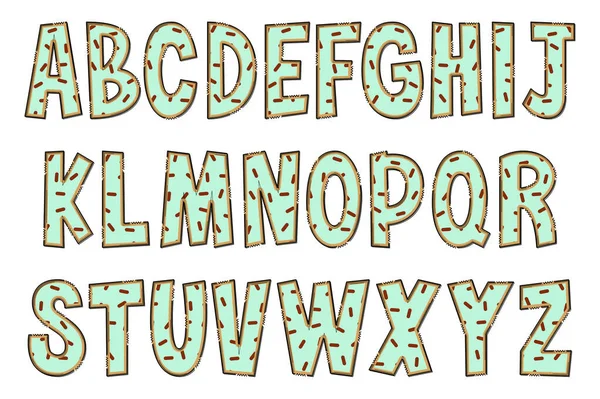 手工制作的甜食信 彩色创意艺术字体设计 — 图库矢量图片