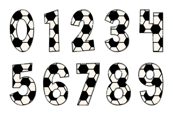 Номер Спортивних Ячів Ручної Роботи Колір Творче Мистецтво Типографічний Дизайн — стоковий вектор