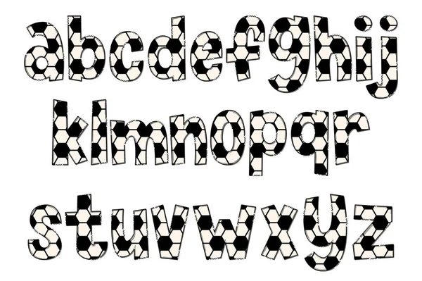 Handcrafted Sport Balls Letters Color Creative Art Typographic Design — Stock Vector