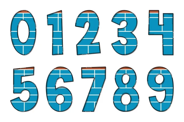 Ručně Vyráběné Sportovní Pole Číslo Typografický Design Barevného Kreativního Umění — Stockový vektor