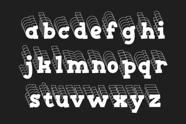 Collection Polyvalente Lettres Empilées Alphabet Pour Diverses Utilisations — Image vectorielle