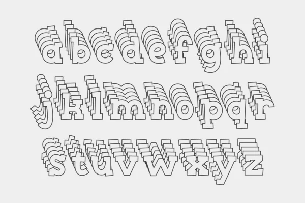 不同用途的堆放字母大全 — 图库矢量图片