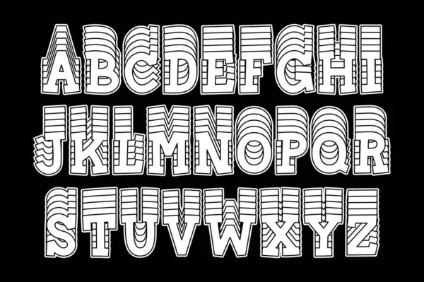 Универсальная Коллекция Сложенных Букв Алфавита Различного Использования — стоковый вектор