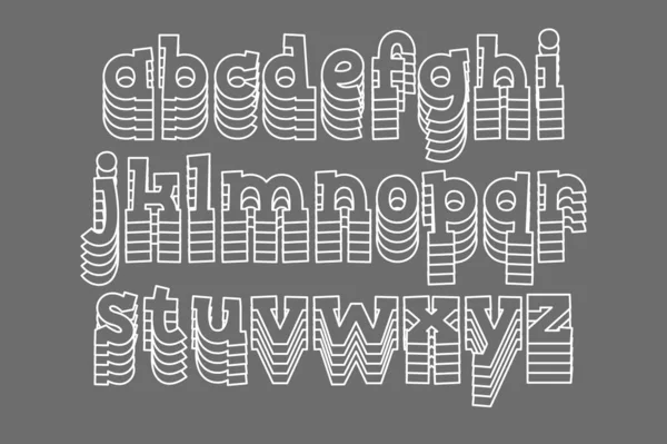 Универсальная Коллекция Сложенных Букв Алфавита Различного Использования — стоковый вектор