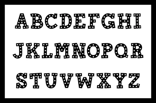 Vector Capital Alphabet Decorative Letters With Patterned Negative