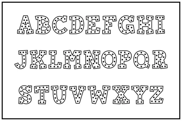 Vielseitige Sammlung Von Retro Show Alphabet Buchstaben Für Verschiedene Zwecke — Stockvektor
