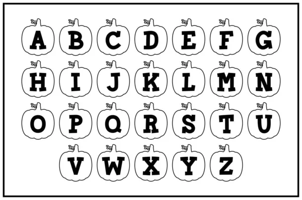 Універсальна Збірка Листів Гарбузового Алфавіту Різних Потреб — стоковий вектор