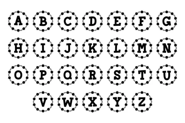 さまざまな用途のためのポンプキンモノグラムアルファベットの多彩なコレクション — ストックベクタ