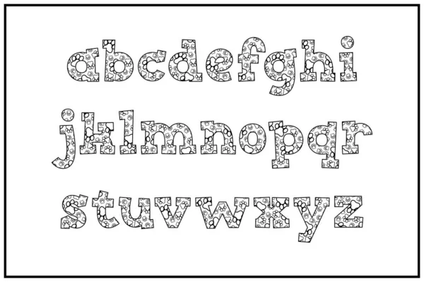 Veelzijdige Collectie Van Dog Paw Alfabet Letters Voor Diverse Toepassingen — Stockvector